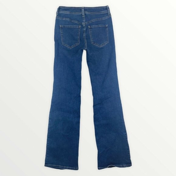 We The Free People Womens Jrs Size‎ 26 Bootcut Jeans Button Fly Stretch Denim - Picture 2 of 9